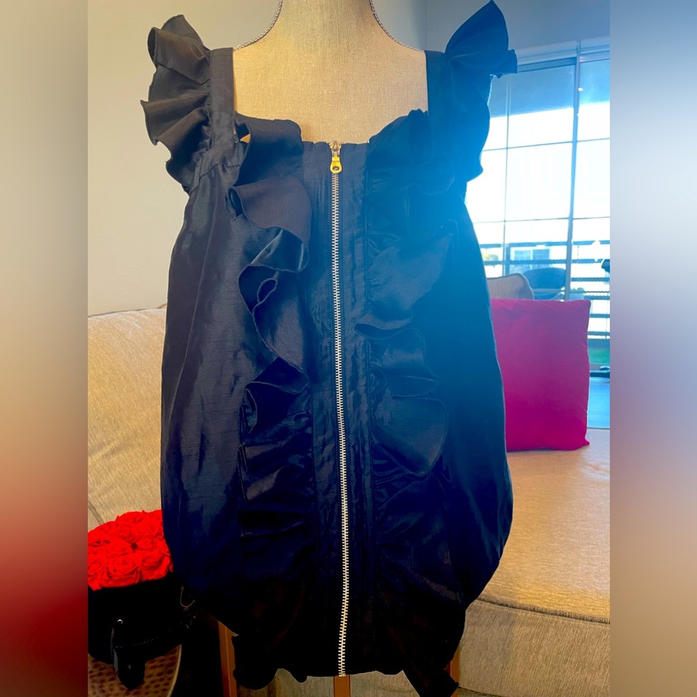 12 by 12 Los Angeles Short black bubble ruffle dress